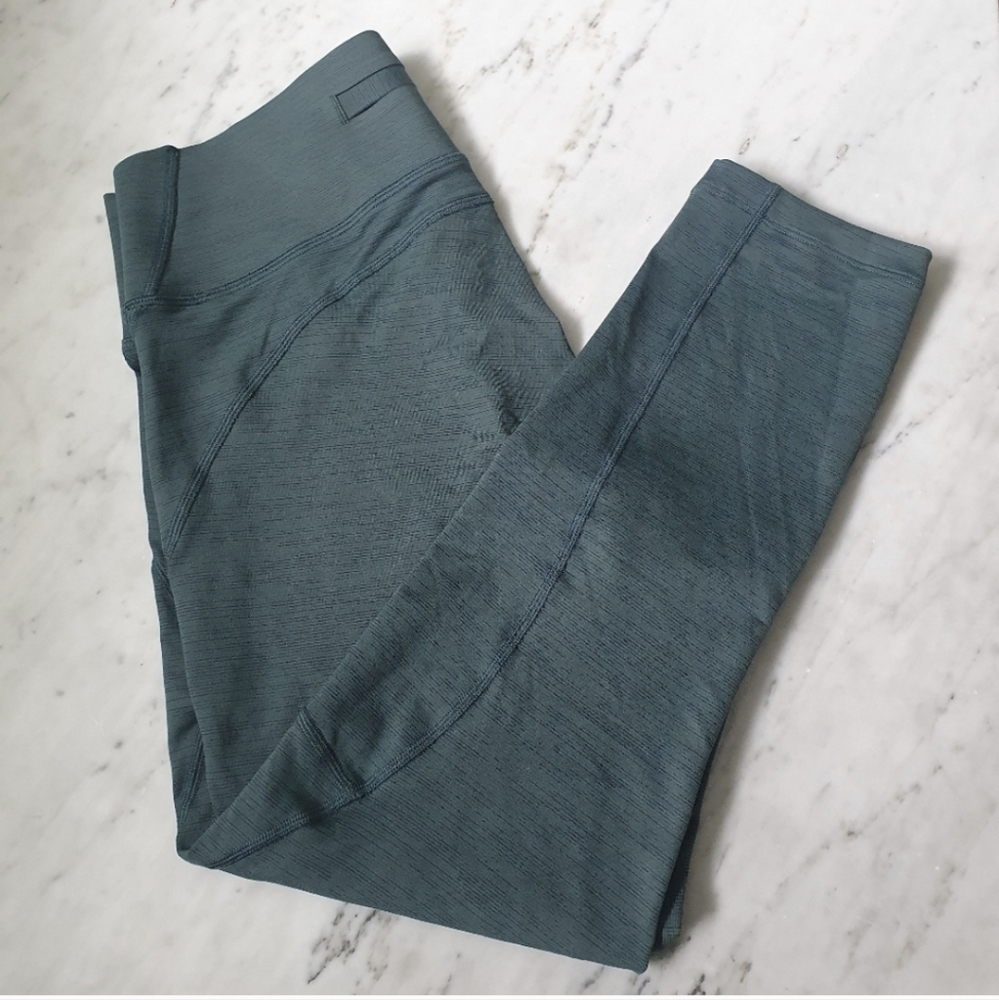 🌸OV- TechSweat Med Green  LEGGINGS Tights POCKET in Waist